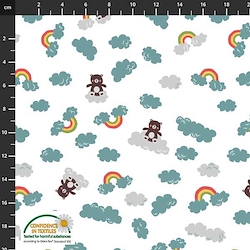Teddy Bear, Motifs, Rainbow & Cloud - Fly Away Teddy